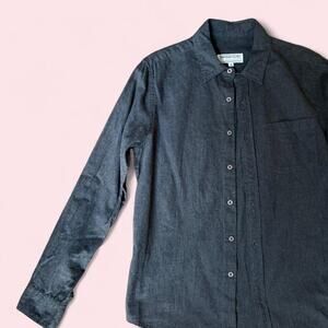 American Colors by Alex Lehr 100% Cotton Charcoal Button-up Shirt Made in USA